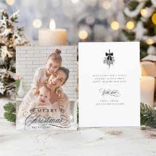 Cartes Pour Fêtes Annuelles Calligraphie romantique Joyeux Noël Photo Appartem