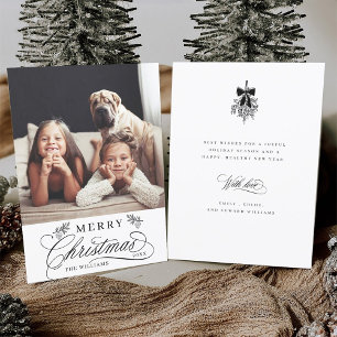 Cartes Pour Fêtes Annuelles Calligraphie romantique Joyeux Noël Photo Appartem