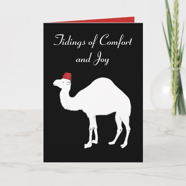 Cartes Pour Fêtes Annuelles Camel Comfort and Joy Christmas Card (Devant)
