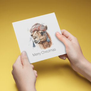 Cartes Pour Fêtes Annuelles Camel de Noël, personnalisable