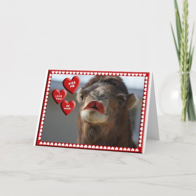 CARTES POUR FÊTES ANNUELLES CAMEL VALENTINE - PORTEFEUILLE - KISS ME! (Devant)