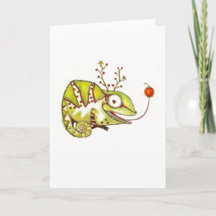 Cartes Pour Fêtes Annuelles Caméléon de Noël