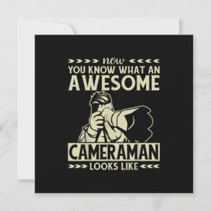 Cartes Pour Fêtes Annuelles Caméra Guy Photographe Drôle Awesome Cameraman