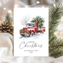 Camion de la ferme rouge Retro Arbre de Noël de Bo