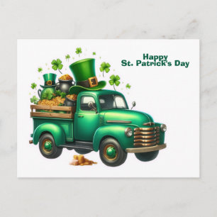 Cartes Pour Fêtes Annuelles Camion de la Saint-Patrick joyeuse