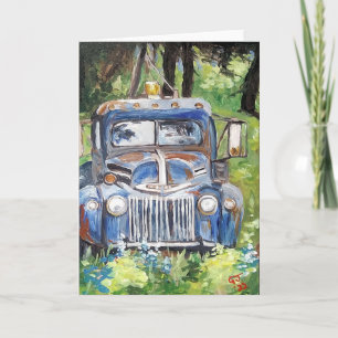 Cartes Pour Fêtes Annuelles Camions vintages