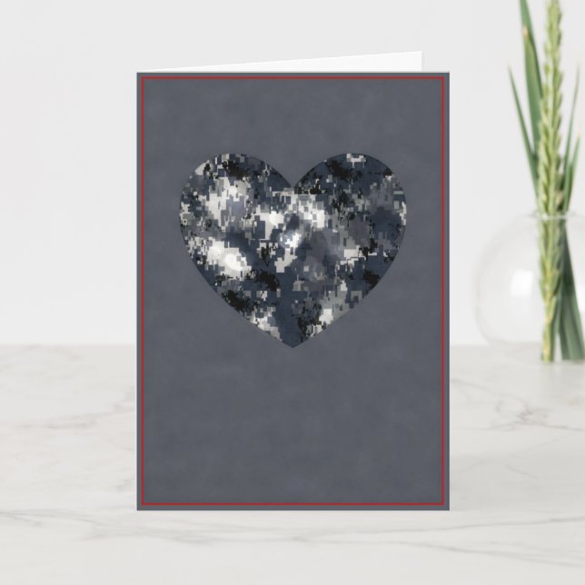 Cartes Pour Fêtes Annuelles Camo bleu numérique militaire des États-Unis Saint (Devant)