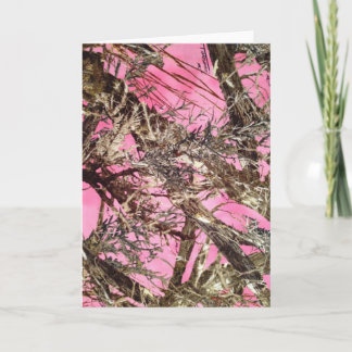 Cartes Pour Fêtes Annuelles Camo rose - cadeaux de camouflage -
