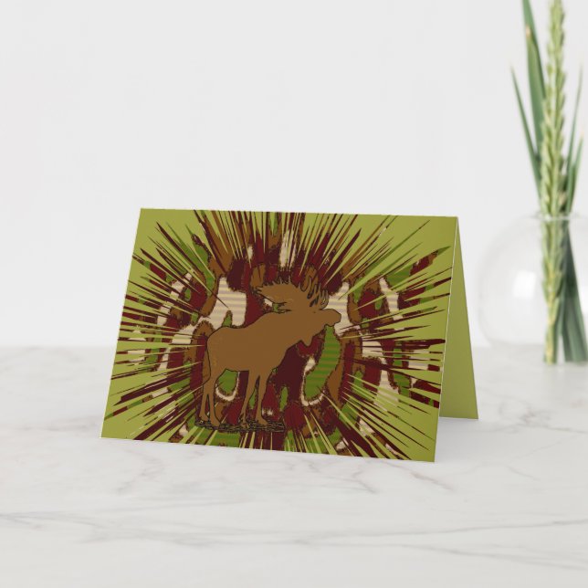 Cartes Pour Fêtes Annuelles Camouflage Moose Break-out Camo (Devant)