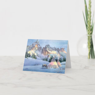 Cartes Pour Fêtes Annuelles CAMP TIPI HIVER par SHARON SHARPE
