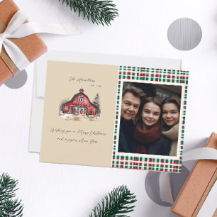Cartes Pour Fêtes Annuelles Campagne agricole Noël Une photo