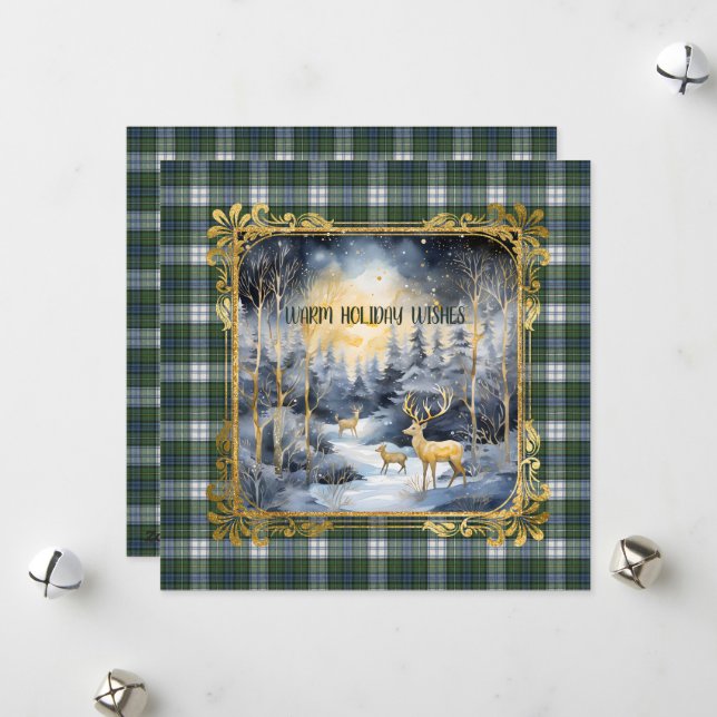 Cartes Pour Fêtes Annuelles Campbell Dress Ancient Scottish Tartan Christmas  (Devant/Arrière en situation)