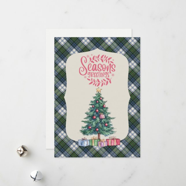 Cartes Pour Fêtes Annuelles Campbell Dress Ancient Scottish Tartan Christmas (Devant/Arrière en situation)