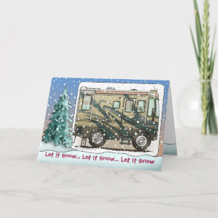 Cartes Pour Fêtes Annuelles Camper très heureux Big RV Coach Motorhome