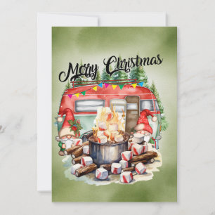 Cartes Pour Fêtes Annuelles Camping de Noël Thème de Camper