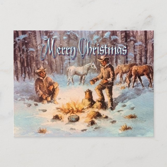 Cartes Pour Fêtes Annuelles CAMPING HIVER par SHARON SHARPE (Devant)