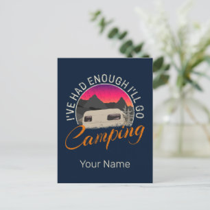 Cartes Pour Fêtes Annuelles Camping Ou Motorhome Conception Vintage Pour Vacan