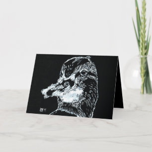 Cartes Pour Fêtes Annuelles Canard à neige