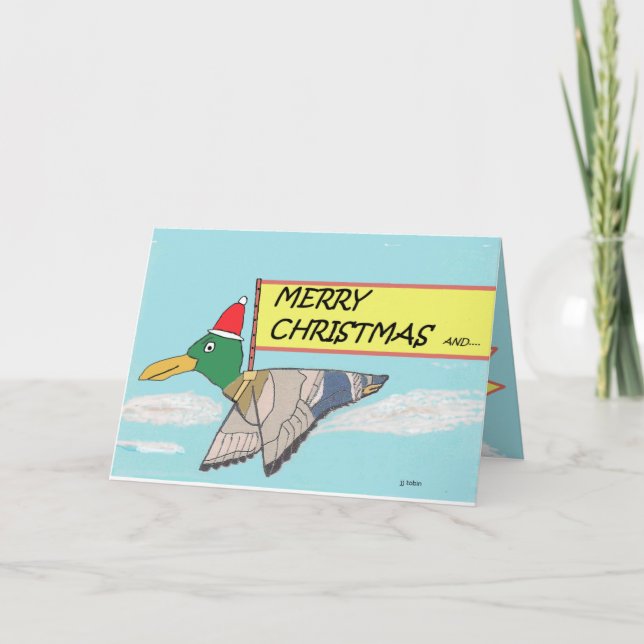 Cartes Pour Fêtes Annuelles Canard de Joyeux Noël (Devant)