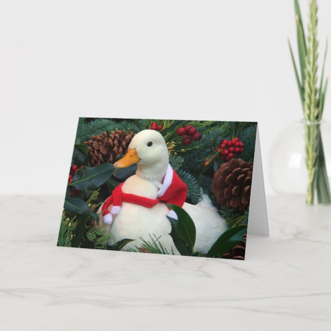 Cartes Pour Fêtes Annuelles Canard de vacances (Devant)