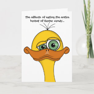 Cartes Pour Fêtes Annuelles Canard drôle de bande dessinée de Pâques