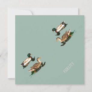 Cartes Pour Fêtes Annuelles Canards colverts comestibles ronds de dégivrage