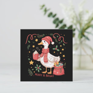 Cartes Pour Fêtes Annuelles Canards de Noël mignons et drôles de la famille d'