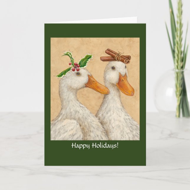 Cartes Pour Fêtes Annuelles Canards de NoëlCarte de vacances pliée (Devant)