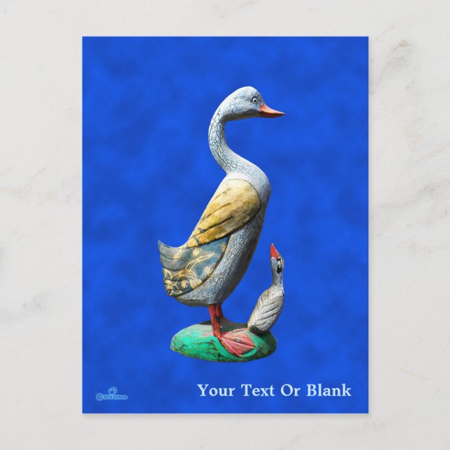 Cartes Pour Fêtes Annuelles Canards patinés en bois (Devant)