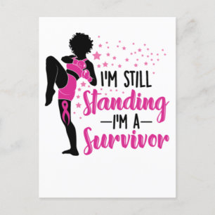 Cartes Pour Fêtes Annuelles Cancer du sein femme noire guerrière mélanine surv