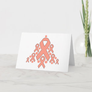 Cartes Pour Fêtes Annuelles Cancer utérin Arbre à ruban de Noël