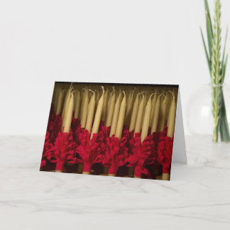 Cartes Pour Fêtes Annuelles Candles de Trimmed