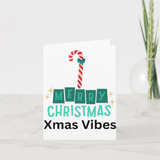 Cartes Pour Fêtes Annuelles Candy Cane Merry Christmas Xmas Vibes Folder