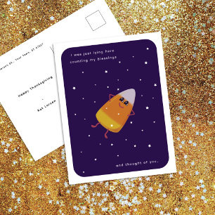 Cartes Pour Fêtes Annuelles Candy Corn "Compter Mes Bénédictions" Thanksgiving