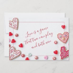 Cartes Pour Fêtes Annuelles Candy Hearts Romance Love Verse
