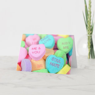 Cartes Pour Fêtes Annuelles Candy Valentine's Day Hearts