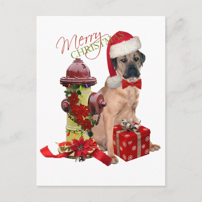 Cartes Pour Fêtes Annuelles Cane Corso Merry (Devant)