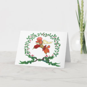Cartes Pour Fêtes Annuelles Caniche d'abricot écorçant pour la JOIE !