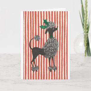 Cartes Pour Fêtes Annuelles Caniche de Noël