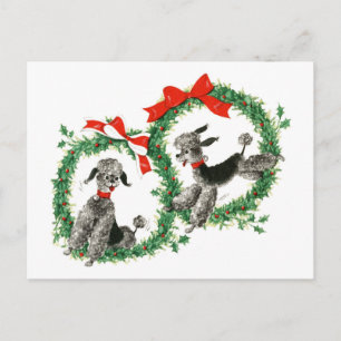 Cartes Pour Fêtes Annuelles Canicules de Noël Vintage Retro Holiday