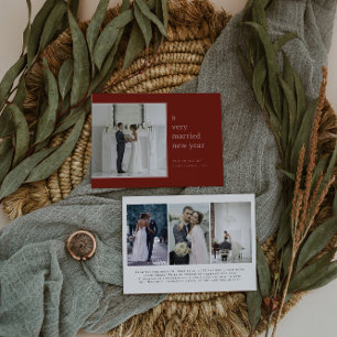 Cartes Pour Fêtes Annuelles Canneberge Mariée Nouvel An Mariage Élégant