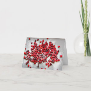 Cartes Pour Fêtes Annuelles Canneberges et Sucre