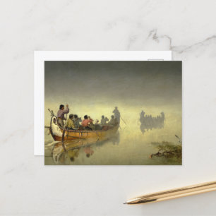 Cartes Pour Fêtes Annuelles Canoës dans le brouillard, lac Supérieur par F. A.