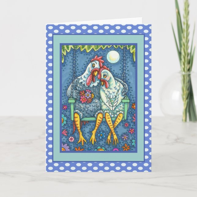 CARTES POUR FÊTES ANNUELLES CANOODLES DE POINTE ROOTTES, PÂTISSERIES DE POULET (Devant)