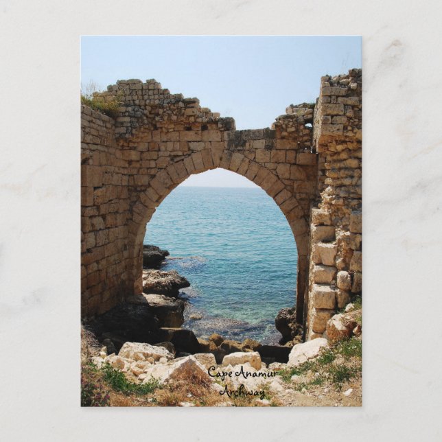 Cartes Pour Fêtes Annuelles Cape Anamur Turquie Archway Sea Fort Castle (Devant)
