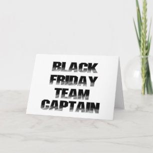 Cartes Pour Fêtes Annuelles Capitaine de l'équipe du vendredi noir
