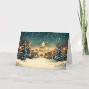 Cartes Pour Fêtes Annuelles Capitol américain Washington DC Joyeux Noël