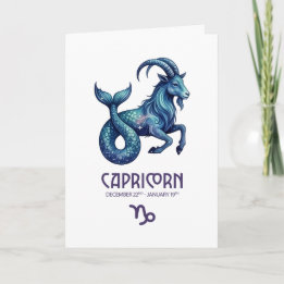 Cartes Pour Fêtes Annuelles Capricorn Birthday Card