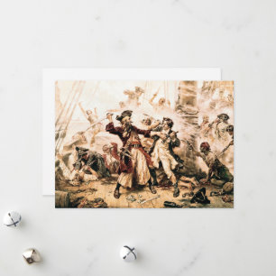 Cartes Pour Fêtes Annuelles Capture, Barbe noire pirate, Revenge de la reine A