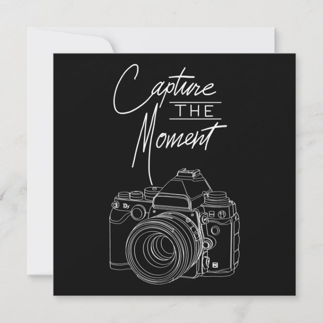 Cartes Pour Fêtes Annuelles Capture Moment Camera Photographe (Devant)